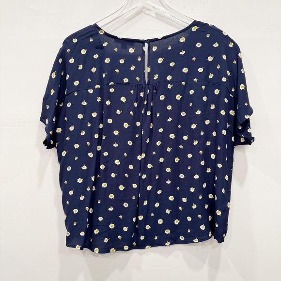 Madewell Rhyme Top in Daisy Dots Swingy V-Neck Relaxed Fit Small - Picture 4 of 9